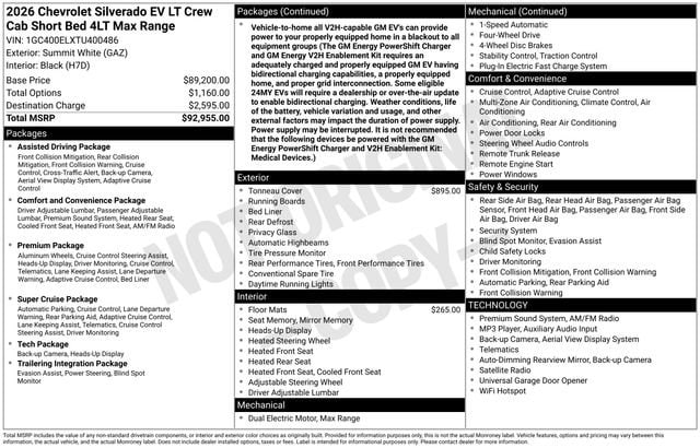 chevrolet silverado ev 2026 1GC400ELXTU400486 image chevrolet silverado ev 2026 1GC400ELXTU400486 image